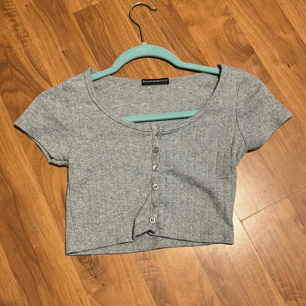 Brandy Melville Button Crop Top